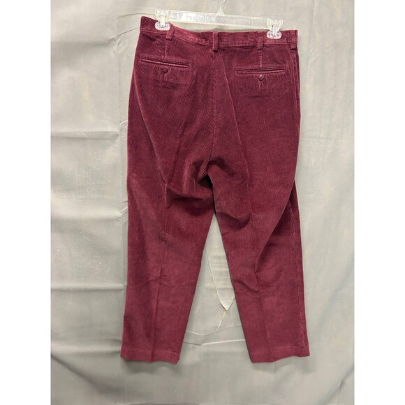 Jos. A. Bank Corduroy Pant Men's Size 35W/30L Red Slash Pockets 100% Cotton - Picture 6 of 8